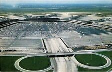 VINTAGE O'HARE INTERNATIONAL AIRPORT CHICAGO, ILLINOIS~AERIAL VIEW POSTCARD KE picture