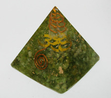 Green Orgone Pyramid Meditation Healing Reiki Spiritual Metaphysical Gift picture