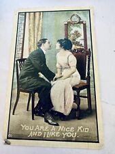 Antique Postcard: “YOU ARE A NICE KID AND I LIKE YOU