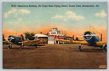 Postcard Air Corps Basic Flying School Gunter Field Montgomery Alabama Linen picture