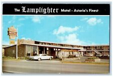 Astoria Oregon OR Postcard The Lamplighter Motel And Restaurant Roadside c1960's picture