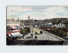 Postcard Court Street Horse Woonsocket Rhode Island USA picture
