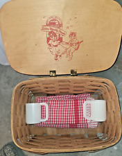 RARE Vintage Americana Exxon Family Picnic Basket Dated Sept 14 1991 picture