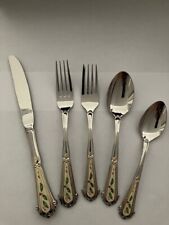 HOLIDAY Holly Berry Lenox 5 Piece Place Set Korea 18/8 Stainless picture