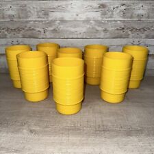 Lot of 8 Vintage Rubbermaid #3826 Ribbed Yellow 5
