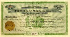 Franklin Gold Mining Co. - Stock Certificate - Mining Stocks picture