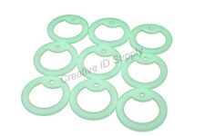 Pack 5pcs MILITARY ARMY DOG TAG GLOW IN THE DARK GREEN SILENCER SILICONE RUBBER picture
