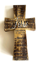 GORGEOUS Table Top CROSS/ JESUS / SCRIPTURE / CHRISTIANITY 8 inches x 4.5 inches picture