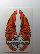 Vintage Custom Cycle Engineering Sticker Decal Motorcycle Bike Harley Parts picture