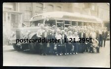 TORONTO 1939 Gray Coach Bus Kids Tour to Timmins. Real Photo Postcard  picture
