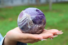 1.65LB Natural Dreamy Amethyst Sphere Quarzt Crystal Ball reiki healing picture
