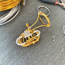 Rotary Tuba Wire Instrument Keychain (KW-010) Hand Made 2.36