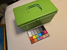 Vintage Wilson Manufacturing Lime Green Wil-hold Plastic Sewing Box with Tray picture