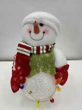 Celebrating Home Illuminated Color Changing Snowman 10.5” FLAW picture
