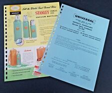 Vintage STANLEY VACUUM BOTTLES Thermal Jugs~ 1962 Pages from Manar Sales Catalog picture