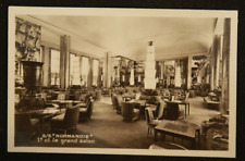S.S. Normandie Normandy 1st Class Grand Salon Saloon Postcard RPPC Ocean Liner picture