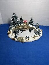 Mervyn’s Village Square Collectible Ice Skate Rink 1997 For Christmas Village picture