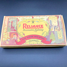 Vintage RELIANCE  Christmas Light String Original Box Bakelite IOB NM 1930s  NRA picture