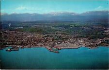 Campbell River B.C Canada Aerial Downtown Vintage Sought After Unposted Postcard picture