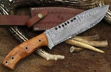 CUSTOM HANDMADE PROFESSIONAL DAMASCUS CHEF,S KNIFE KITCHEN KNIFE  WOODEN HANDLE picture