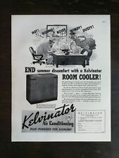 Vintage 1937 Kelvinator Air Conditioning Full Page Original Ad 324 picture