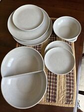 Vintage Branchell Color Flyte Melmac 7 Pc Set Dinner Plates Bowl Grey Serving picture