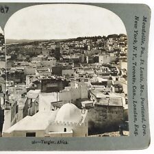 Tangier Morocco African Rooftops Stereoview c1895 Keystone Cityscape Africa H668 picture