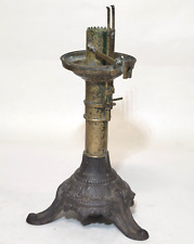 rare 1864 Dr. Hinds Patent Candle LAMP Antique Cast Iron Brass Civil War Era picture