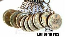 Lot Of 10 Pcs  Brass 100 year Calendar Key Chain Ring Nautical Marine Halloween picture