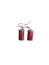 Vintage 1980s Coca-Cola Can Dangle Earrings Metal picture