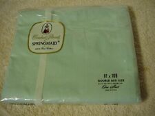 Torquoise BLUE Flat Sheet - VINTAGE Springmaid - 81 x 108 - UNOPENED Package picture