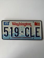 1991 Washington Centennial Celebration License Plate # 519-CLE picture