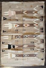Antique 1930s Navajo Yei Corn People Native American Indian Rug Tapestry 50 x 34 picture