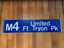 NY NYC BUS ROLL SIGN 1974 GM M4 LIMITED FORT TRYON PARK HUDSON HEIGHTS INWOOD picture