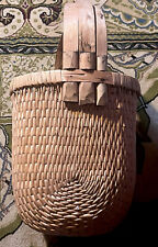 Excellent Vintage Chinese Bamboo Handled Rice Basket Perfect Condition & Patina picture