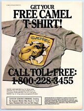 Camel Cigarettes Camel Smoking Promotional Tee Shirt 1986 Print Ad 8