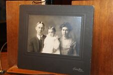 Antique Circa 1890-1900's Cabinet Card Nice Couple Baby Fenner Lima Ohio picture