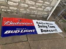 Vintage 2000 Bud Light Budweiser Welcome Swing Dancers Banner Approx 9.5ft X 3ft picture