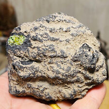 269g Natural Green Olivine Peridot Basalt Crystal Gemstone Rough Reiki Specimen picture