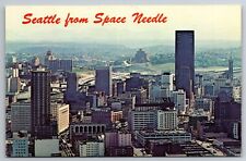 Vintage Postcard WA Seattle Business District Aerial View c1969 Chrome ~11214 picture