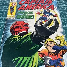 Captain America #115 (1969) Iconic Cover Severin Red Skull Nightmare Mid Grade picture