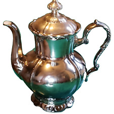 ATQ RUDOLF WACHTER Bavaria Feinsilber Decor Silver Overlay Porcelain Tea Pot picture