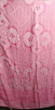 Large Silk Pink Tablecloth Piano Throw Diamond Geometric Embroidery Italy? 72x94 picture