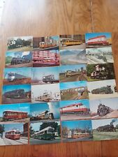24 Lot Vintage 1970s Railroad Train Postcards-Unused-Audio Visual Designs #10 picture
