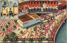 1934 CHICAGO WORLD'S FAIR Linen Postcard 