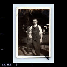 Vintage Photo ELEGANT MAN SMOKING CIGARETTE picture