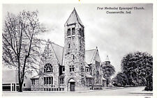 First Methodist Espicopal Church, Connersville IN c1947 Vintage Postcard F11 picture