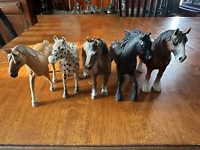 Set of FIVE “Schleich” Toy Horse Figures - LOOK picture