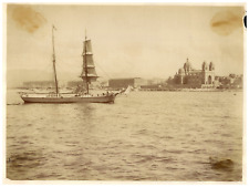 Marseille, old port vintage print, period print, albumin print   picture