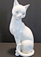 Vtg White Cat Figurine Ardalt Lenwile Verithin China #6629 - 9 Inches - Japan picture